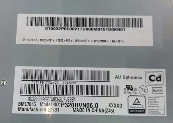 좋은 가격 AUO 32INCH 디지털 사이니지 LCD 패널 P320HVN06.0 1920*1080 픽셀 69PPI 4000 1 콘트라스트 비율 51P LCM 온라인으로