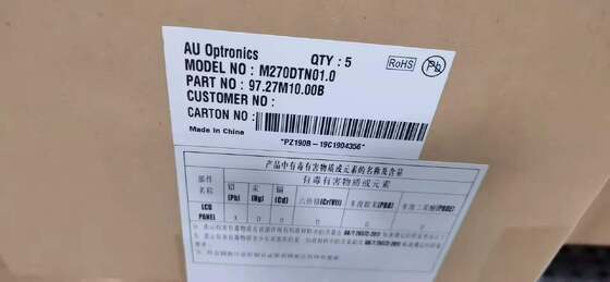 품질 AUO 27인치 LCD 디스플레이 패널 2560x1440 픽셀 350 cd/m2 밝기 및 130 핀 커넥터 공장